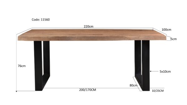 Eettafel Sturdy Tree Top U