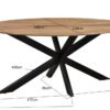 Oslo Oval Acasia 240 cm