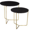 Mason Black/Brass Set of 2