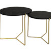 Mason Black/Brass Set of 2
