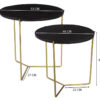 Mason Black/Brass Set of 2