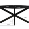 Oslo Black Oval 210 cm