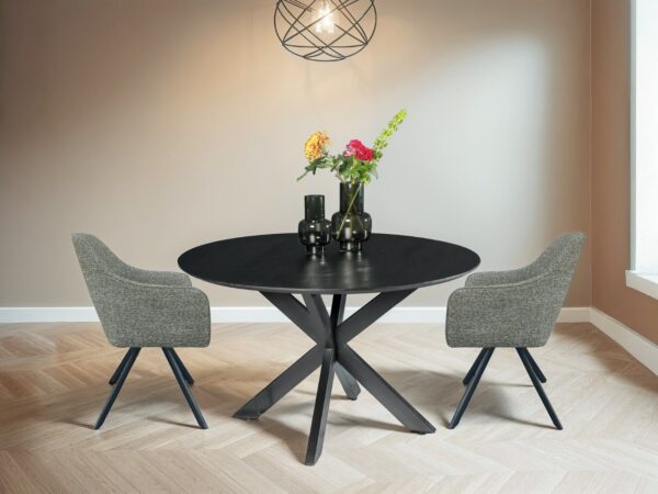 12661_4pre.jpg Oslo Round Black 120 cm
