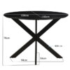 Oslo Black Round 130 cm