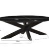 Oslo Oval Black130 cm