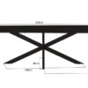 Oslo Spider Black Acasia 220 cm