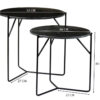 Mason Marble Black/Black Set of 2
