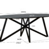 Oslo Black Acasia Web Leg 200cm