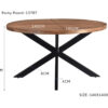 Eettafel Rocky Round Spider