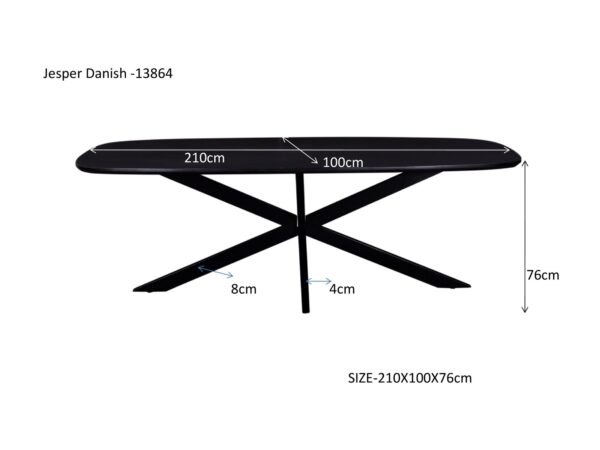 Eettafel Jesper Danish Oval Black