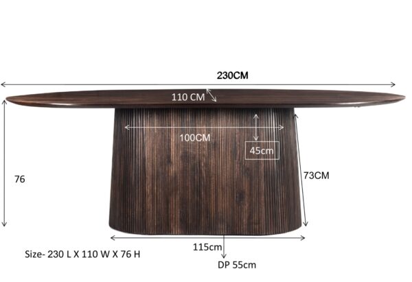Eettafel Salvator Walnut