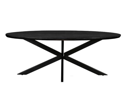 Jesper Oval Black 240 cm
