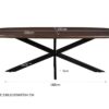 Eettafel Jesper Danish Oval Brown
