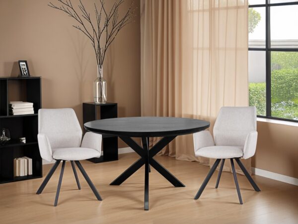 Eettafel Jesper Round Black