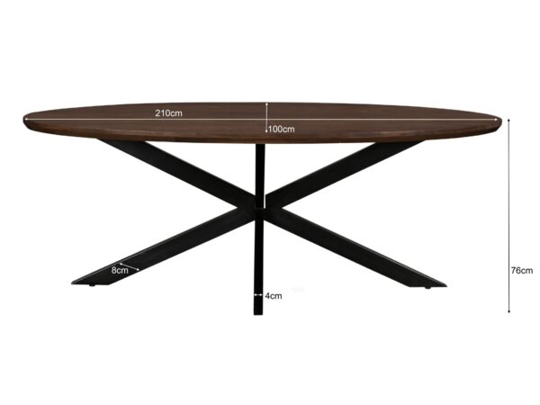 Eettafel Jesper Oval Brown