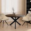 31031_4_recht.jpg Eettafel Jesper Round Brown