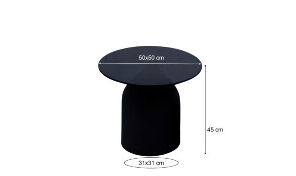 Bijzettafel Brix Isa Black