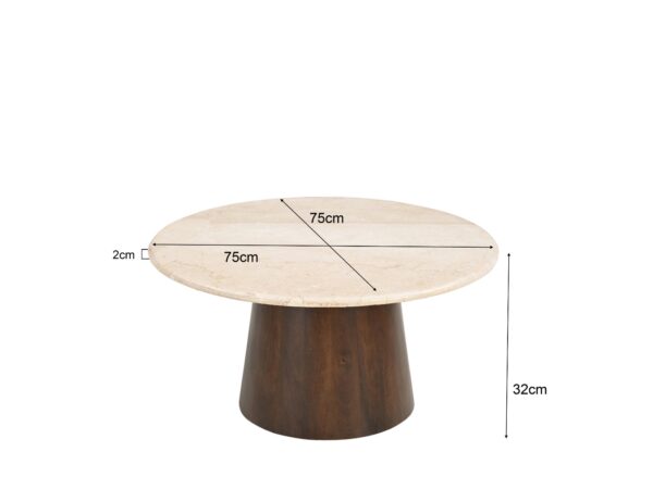 Salontafel Brix Bottecino round