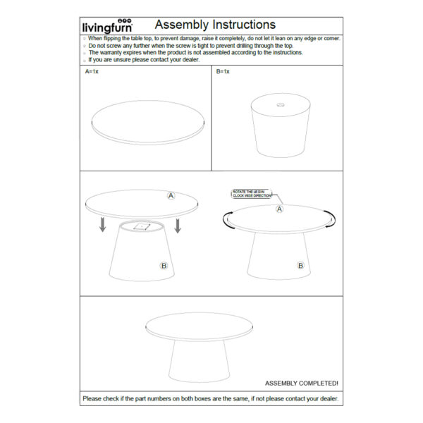 Salontafel Brix Bottecino round