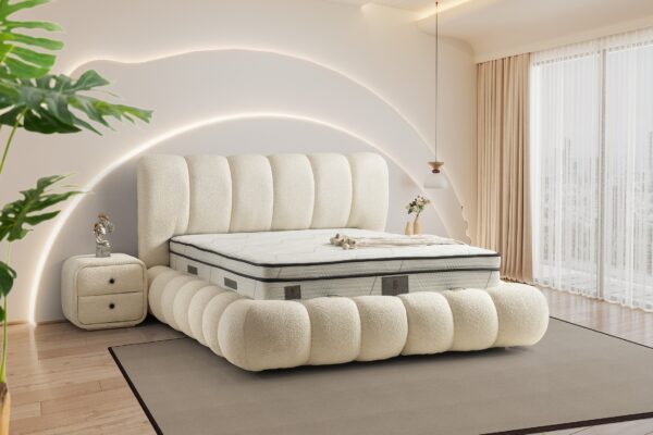 Boxspring Star Crème wit