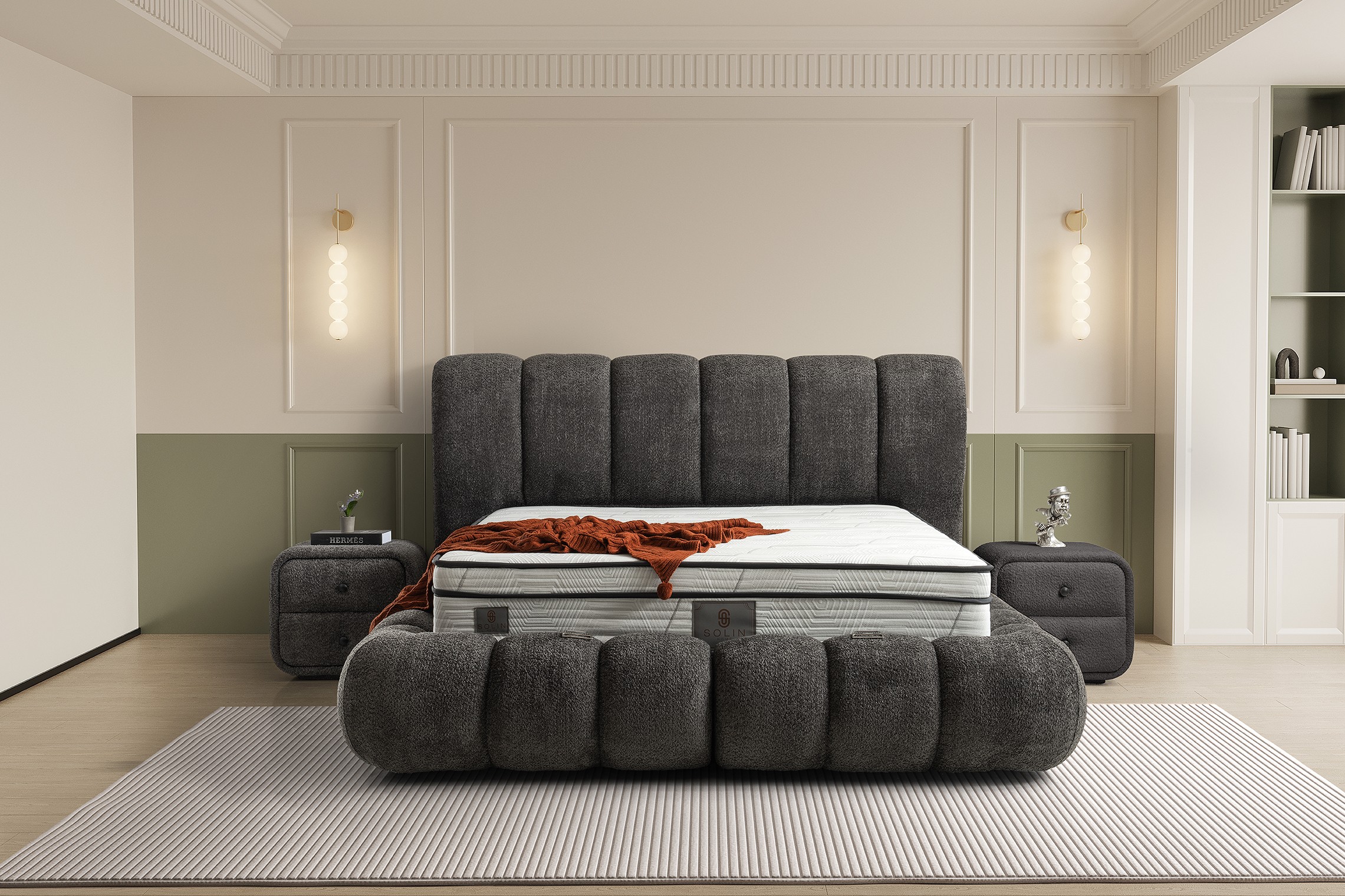Boxspring Star Grijs