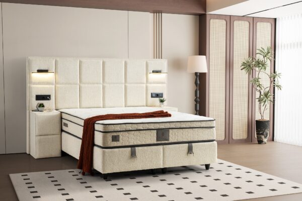 Boxspring Vanessa Crème wit
