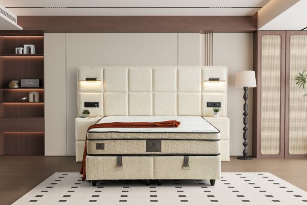 Boxspring Vanessa Crème wit