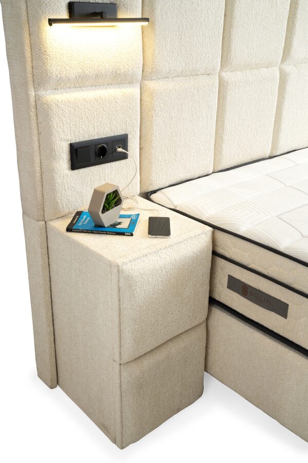 Boxspring Vanessa Crème wit