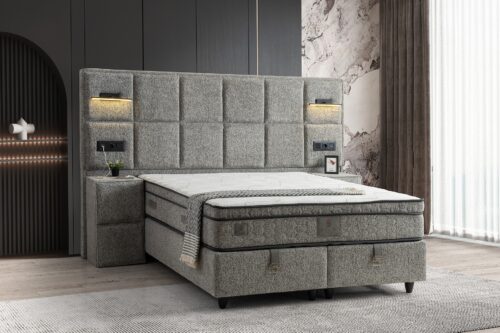 Boxspring Vanessa Grijs