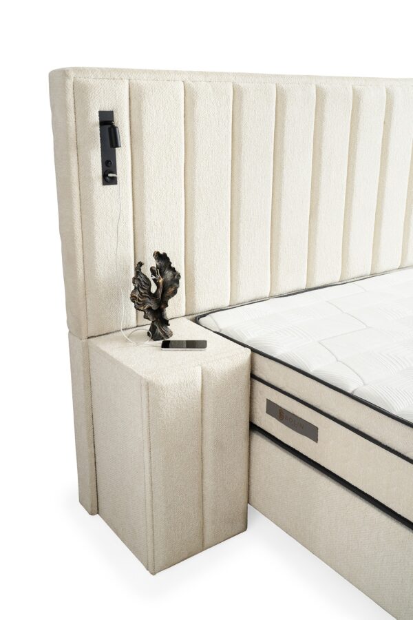 Boxspring Pella Crème wit