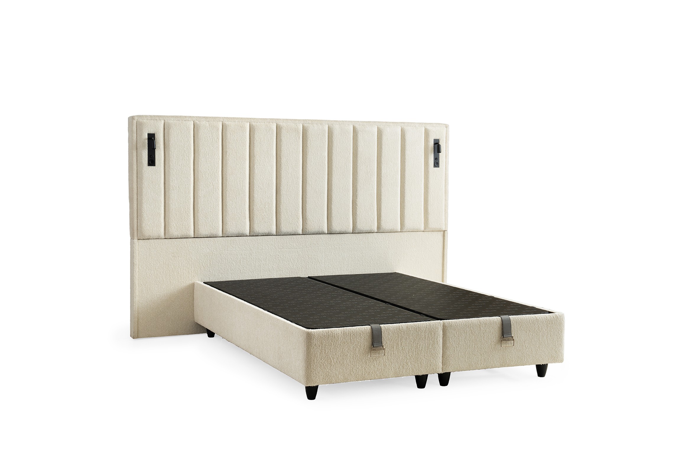 Boxspring Pella Crème wit