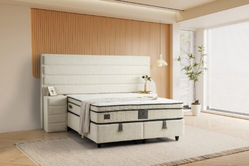 Boxspring Calista Crème wit