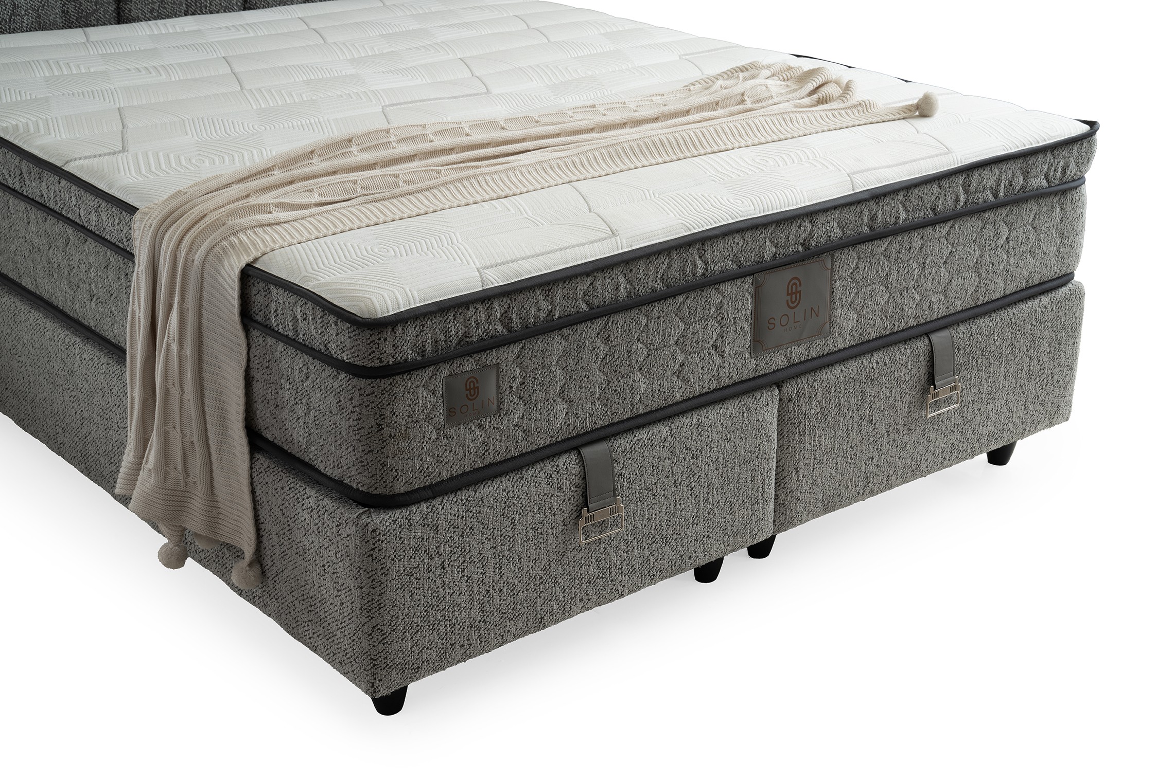 Boxspring Hasir Grijs
