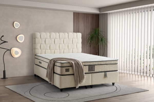 Boxspring Hasir Crème wit