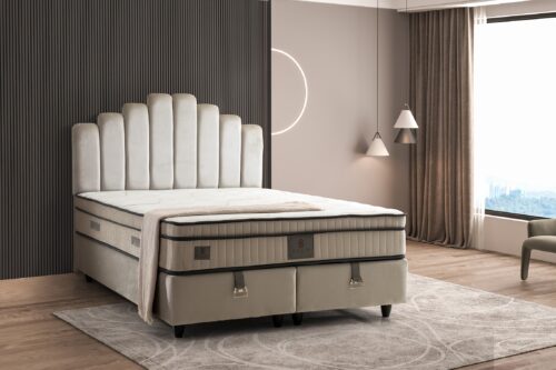 Boxspring Marsi Crème wit