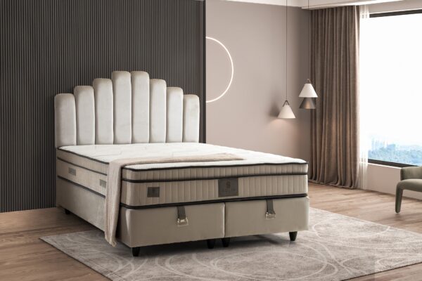 Boxspring Marsi Crème wit