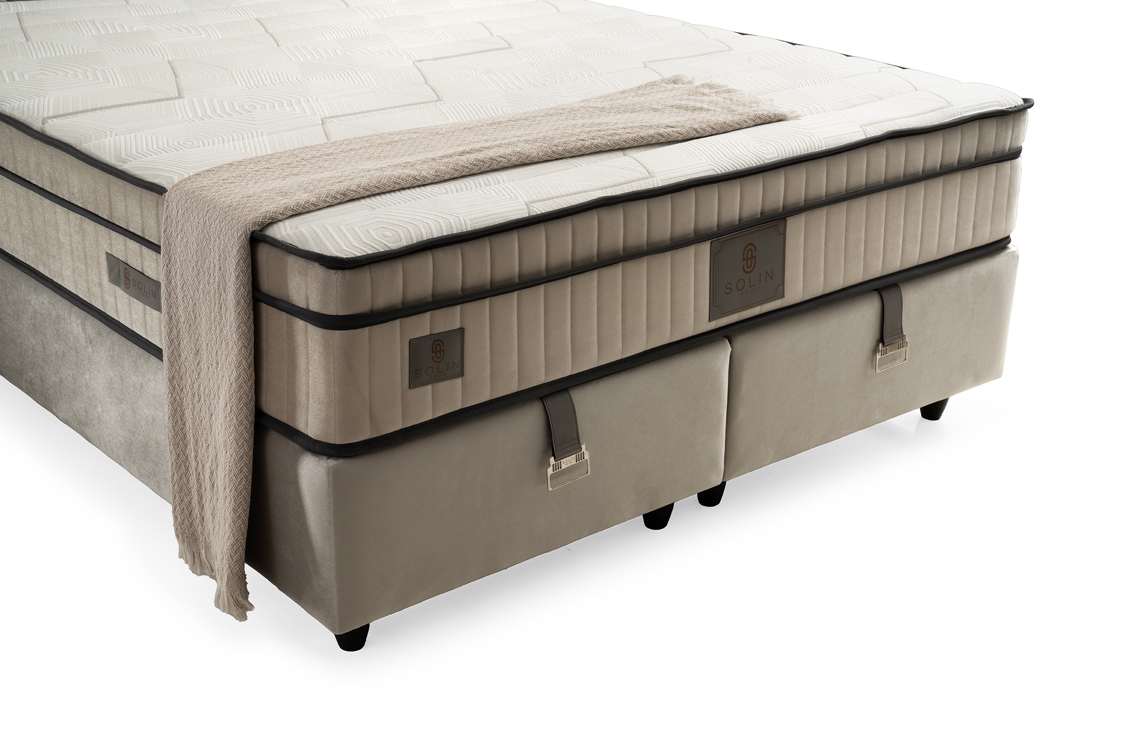 Boxspring Marsi Crème wit