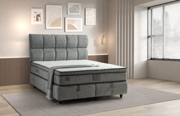 Boxspring Pufy Grijs