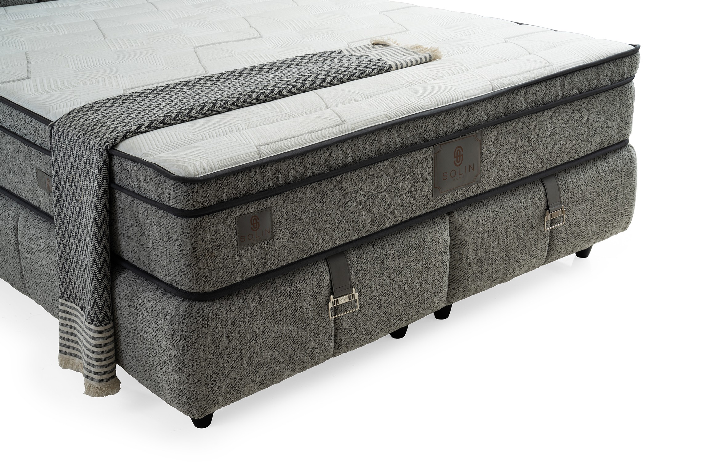 Boxspring Pufy Grijs