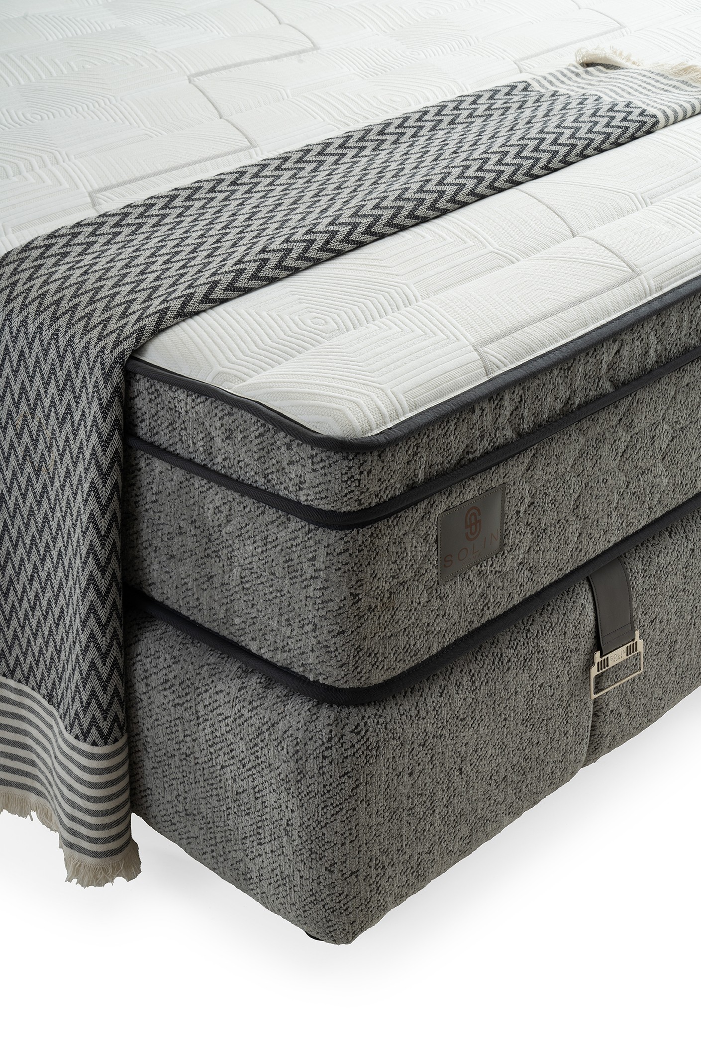Boxspring Pufy Grijs
