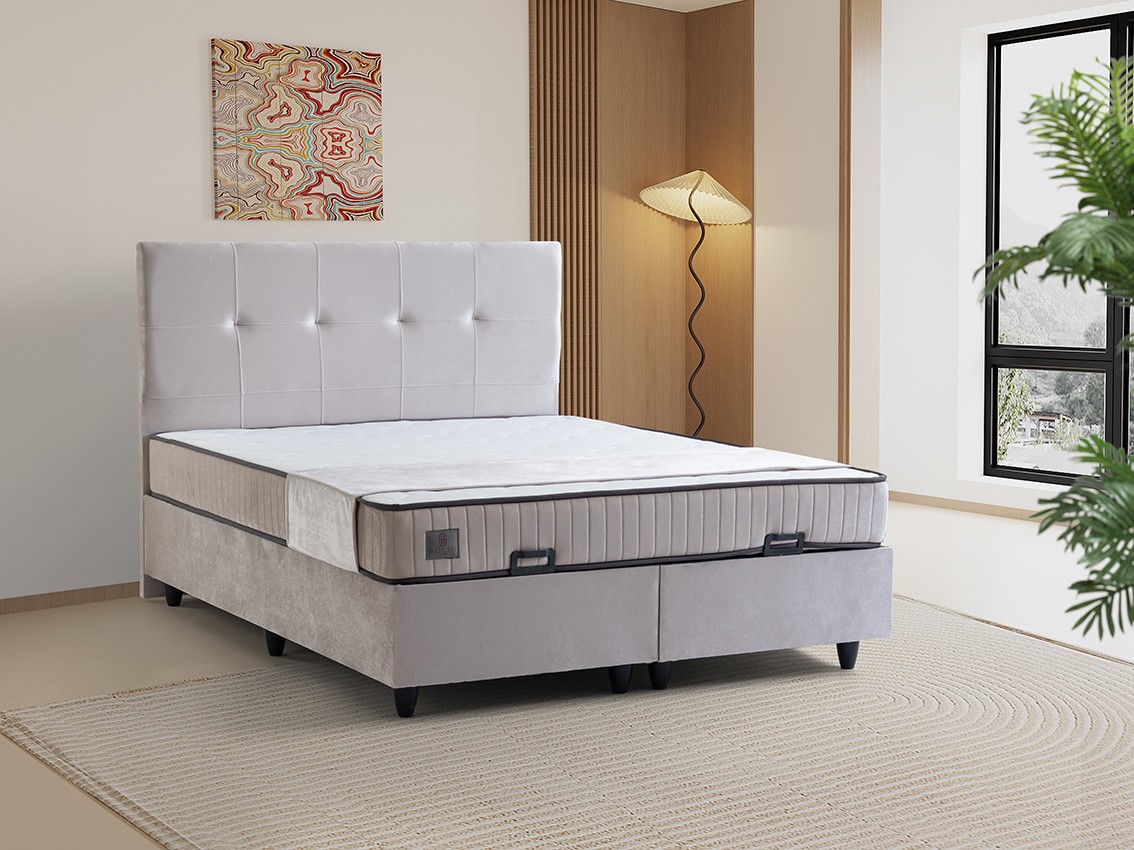 Boxspring Larissa Crème wit